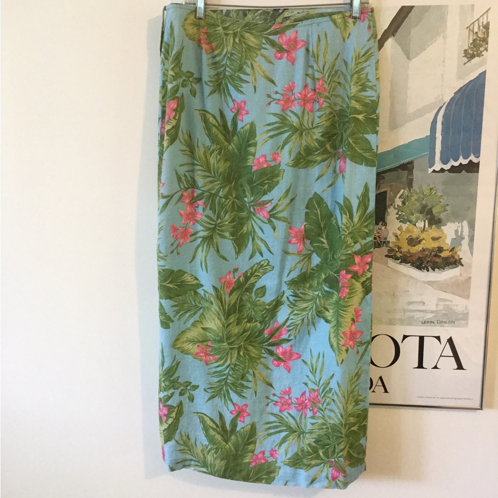 WRAP SKIRT/ Pareo/ Sarong/Beach cover-up.
Size 12. Jones New York Sport. Linen. - Picture 2 of 4